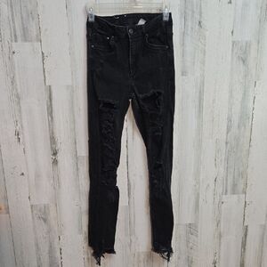 H&M ripped black skinny jeans